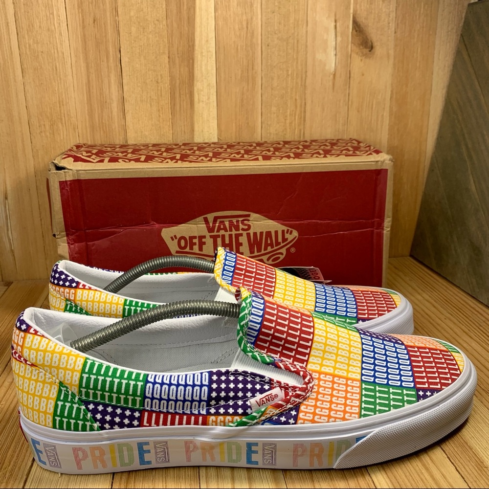 NEW Van's Classic Slip On Pride LBGTQ+ Shoes Men's 12